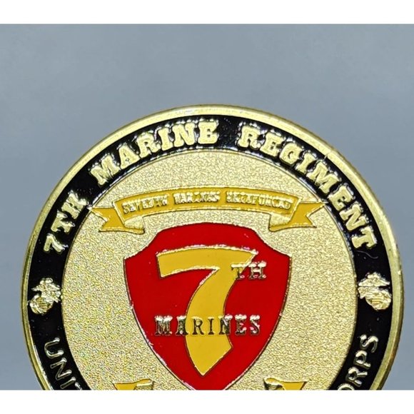 7th Marine Regiment USMC Challenge Coin - Seventh Marine Reinforced - Picture 16 of 16